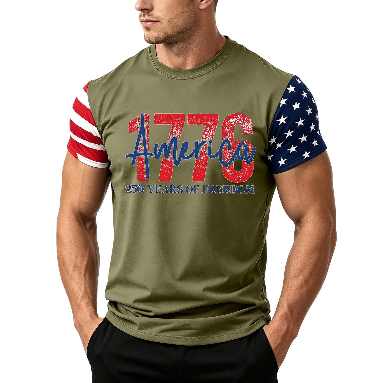 Men s Independence Day Flag Print Short Sleeve T-Shirt, Loose Casual Daily Summer Tops M
Men s Independence Day Flag Print Short Sleeve T-Shirt, Loose Casual Daily Summer Tops M