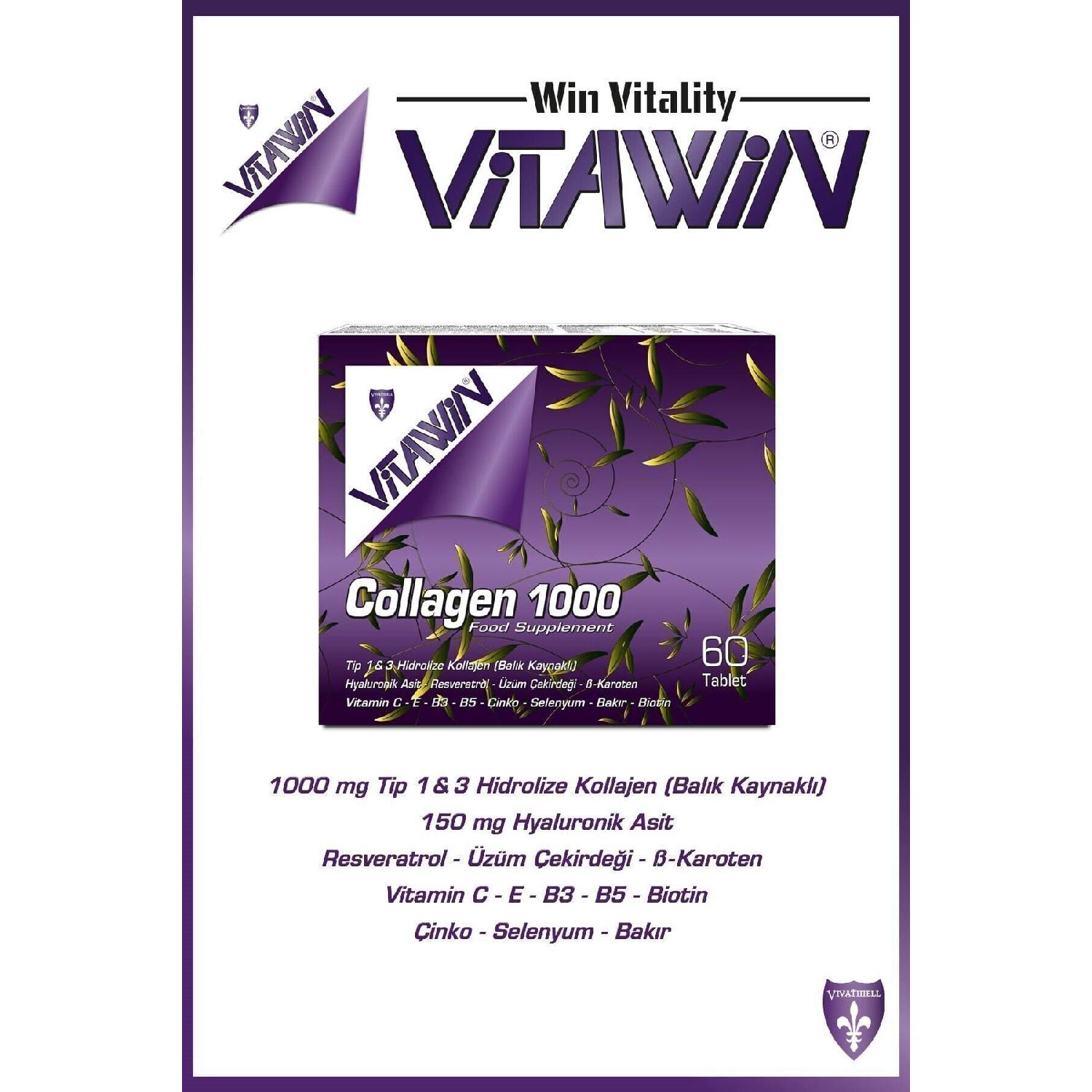 Collagen 1000 Mg 60 Tablet - Collagen Hyaluronic Acid Beta Carotene Resveratrol Vita
Collagen 1000 Mg 60 Tablet - Collagen Hyaluronic Acid Beta Carotene Resveratrol Vita