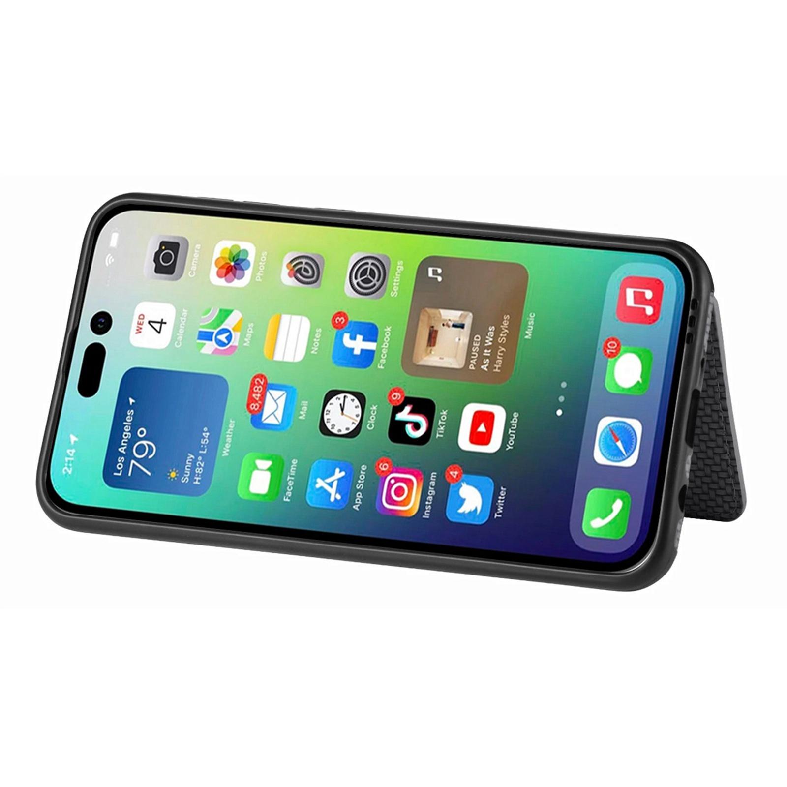 For iPhone 14 6.1 inch Anti-fall Carbon Fiber Texture RFID Blocking Phone Case Leather Coated TPU Anti-scratch Magnetic Wallet Cover Kickstand Blue
For iPhone 14 6.1 inch Anti-fall Carbon Fiber Texture RFID Blocking Phone Case Leather Coated TPU Anti-scratch Magnetic Wallet Cover Kickstand Blue