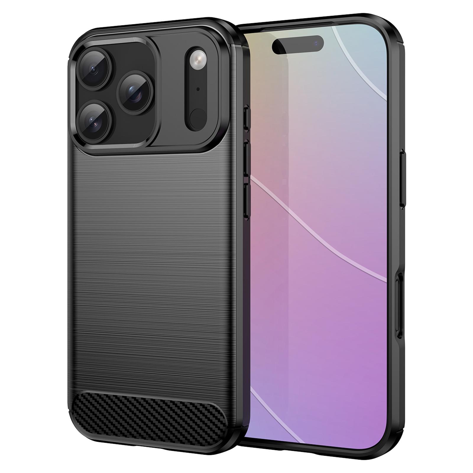 For iPhone 17 Pro Case Protective Phone Cover Carbon Fiber Texture Brushed Black
For iPhone 17 Pro Case Protective Phone Cover Carbon Fiber Texture Brushed Black