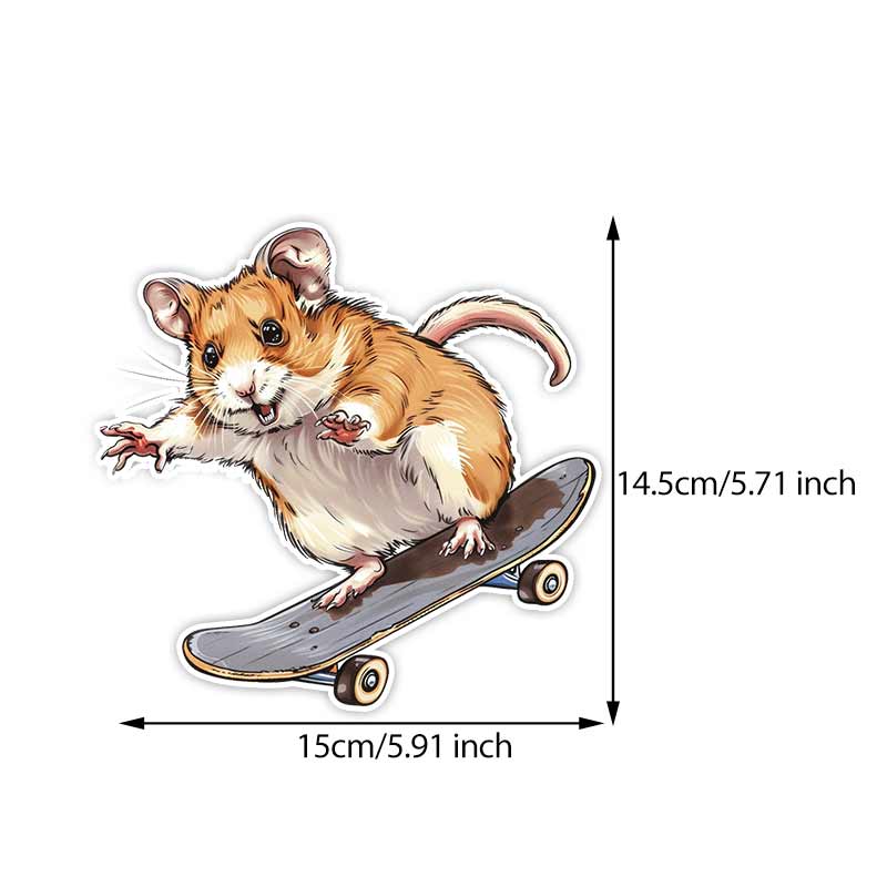 Car Sticker Hamster Rides Skateboard Sticker Waterproof Vinyl Decal on Bumper Rear Window Laptop Self-adhesive Decal For Car Accessories TM270 B-15cm Longest Side
Car Sticker Hamster Rides Skateboard Sticker Waterproof Vinyl Decal on Bumper Rear Window Laptop Self-adhesive Decal For Car Accessories TM270 B-15cm Longest Side
