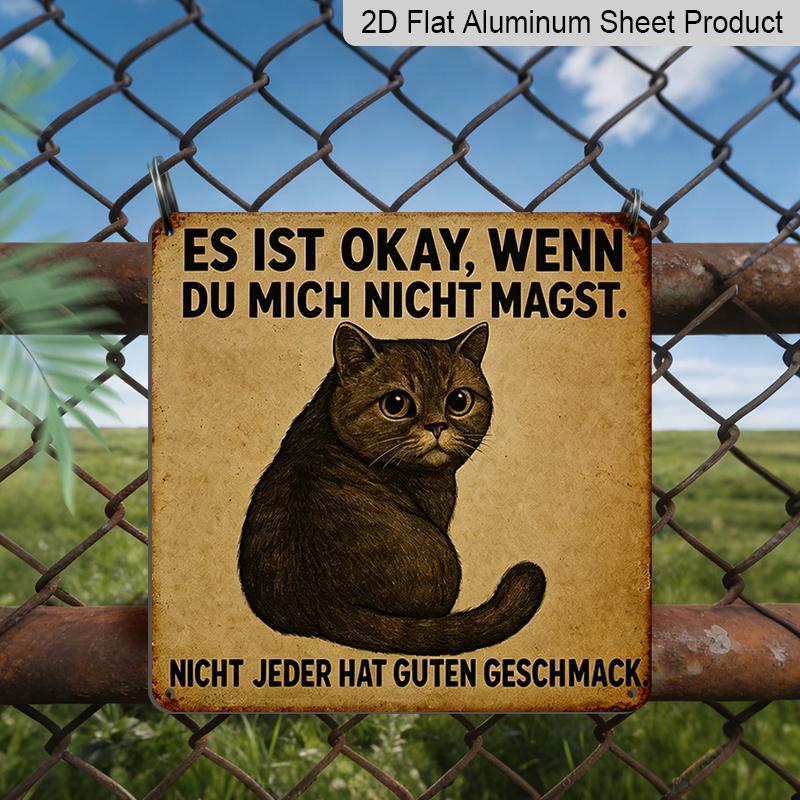 2D Flat - 1pc Vintage Aluminium Metal Sign, Outdoor Decorative Wall Sign, Retro Tin Sign Style, Funny Cat Theme, It Is Okay If You Do Not Like Me 20*20cm
2D Flat - 1pc Vintage Aluminium Metal Sign, Outdoor Decorative Wall Sign, Retro Tin Sign Style, Funny Cat Theme, It Is Okay If You Do Not Like Me 20*20cm