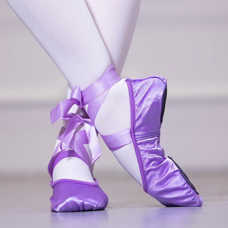 Satin ribbon adult ballet dance shoes female teacher shoes soft sole practice cat claw shoes shape dancing shoes folk dance 42
Satin ribbon adult ballet dance shoes female teacher shoes soft sole practice cat claw shoes shape dancing shoes folk dance 42
