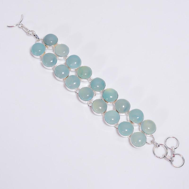 Beautiful Top Grade Qualite 100% Natural Aqua Chalcedony Round Shape Ethnic Style Handmade Jewelry 925 Steling Silver Bracelet 6-8 WSJ-4626 6-8 колір морської хвилі
Beautiful Top Grade Qualite 100% Natural Aqua Chalcedony Round Shape Ethnic Style Handmade Jewelry 925 Steling Silver Bracelet 6-8 WSJ-4626 6-8 колір морської хвилі