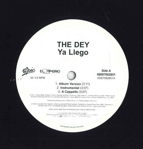 12inch Record DEY - Ya Llego / Dame Un Momento 88697062851 EPIC 2006 US Rap & Hip-Hop/R&B Used
12inch Record DEY - Ya Llego / Dame Un Momento 88697062851 EPIC 2006 US Rap & Hip-Hop/R&B Used