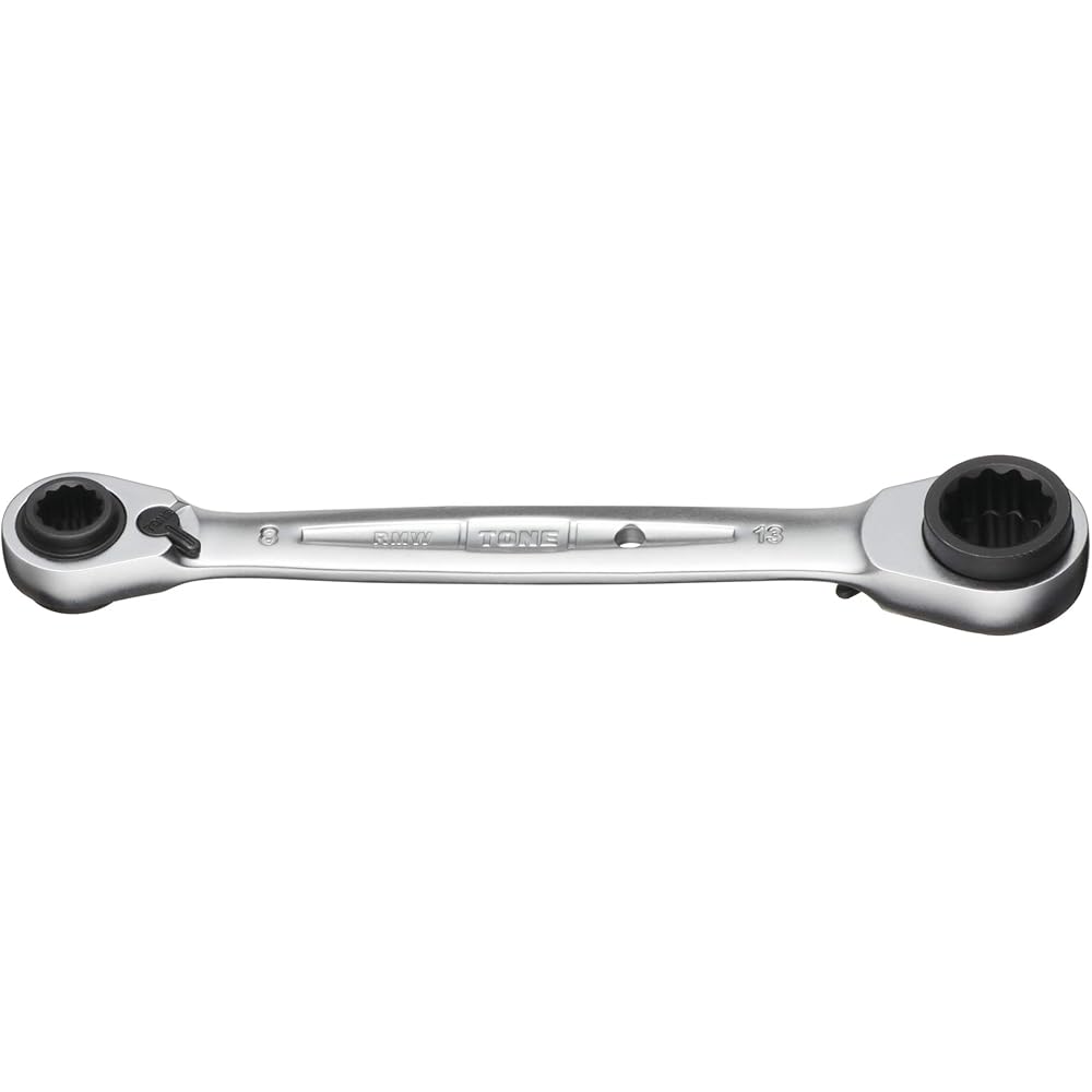 TONE 4WAY Ratchet Wrench RMW-0813 8mm 10mm 12mm 13mm Dual Size Tool
TONE 4WAY Ratchet Wrench RMW-0813 8mm 10mm 12mm 13mm Dual Size Tool