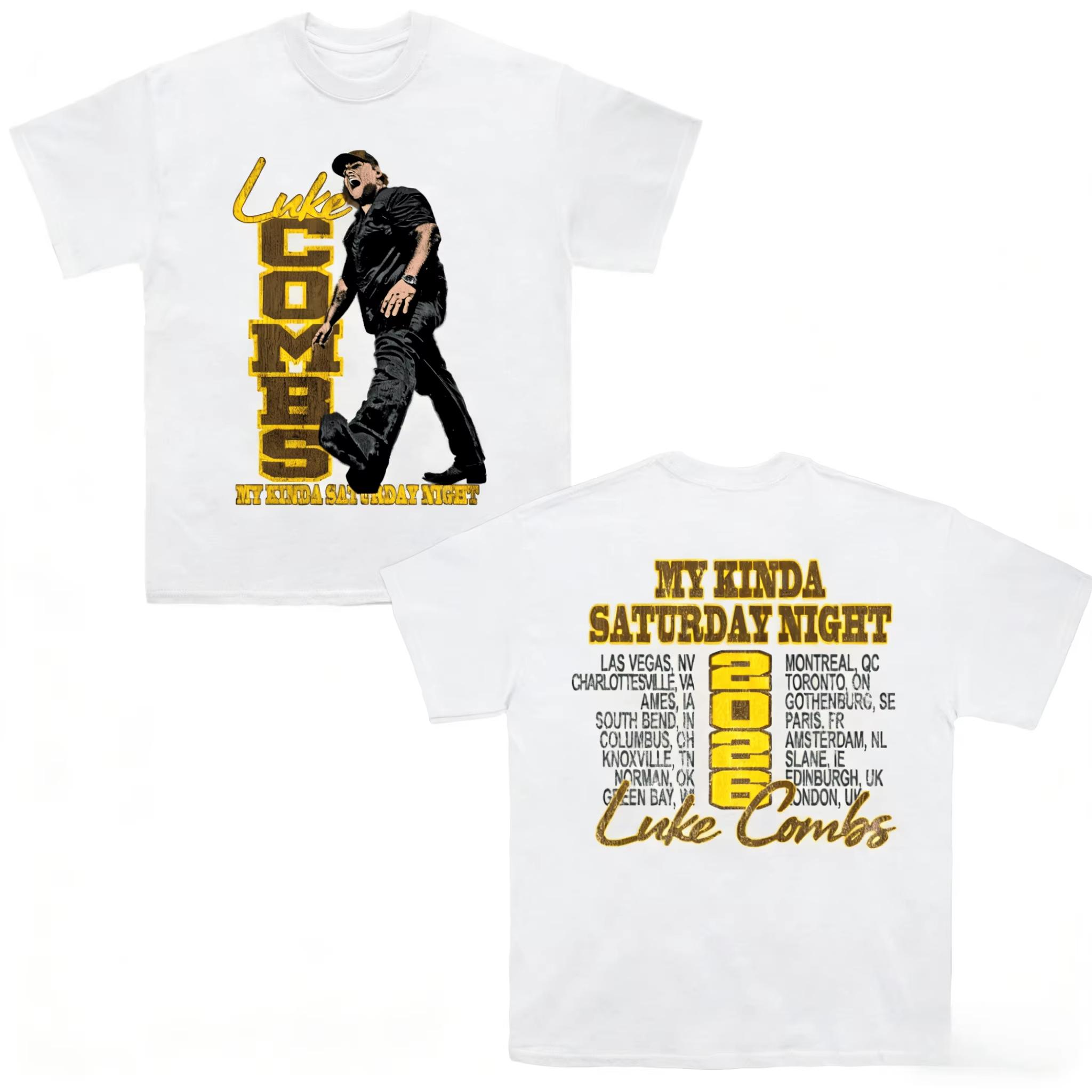 Luke Combs TOUR My Kinda Saturday Night Unisexs TShirt Cotton Unisex ONeck Short Sleeve Fan unisex leisure fashion 4XL
Luke Combs TOUR My Kinda Saturday Night Unisexs TShirt Cotton Unisex ONeck Short Sleeve Fan unisex leisure fashion 4XL