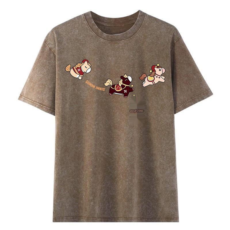 Women s Washed Distressed Cotton Short Sleeve T-shirt - American Retro Street Style 3XL кавовий
Women s Washed Distressed Cotton Short Sleeve T-shirt - American Retro Street Style 3XL кавовий