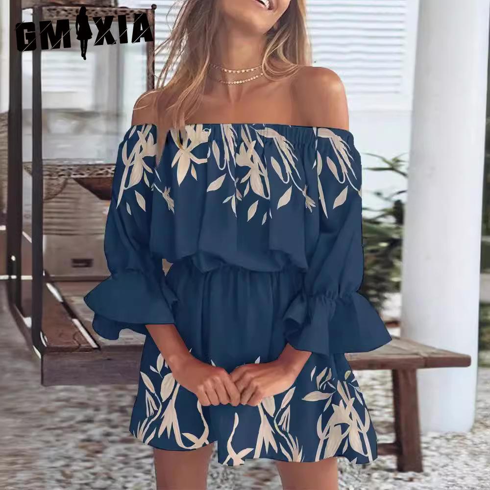 GMXIA Women s Fashion Summer Spring Solid Color Print 1/2 Sleeves One Shoulder High Waist Casual Dresses S
GMXIA Women s Fashion Summer Spring Solid Color Print 1/2 Sleeves One Shoulder High Waist Casual Dresses S
