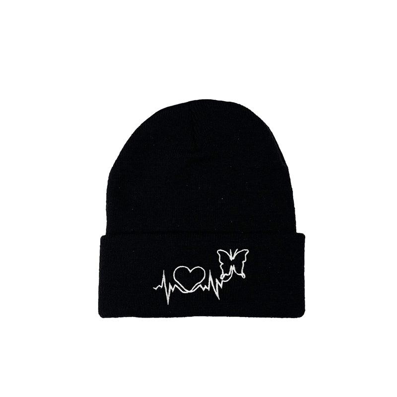 Unisex Wool Knit Hat with Heart Wave Embroidery One Size
Unisex Wool Knit Hat with Heart Wave Embroidery One Size