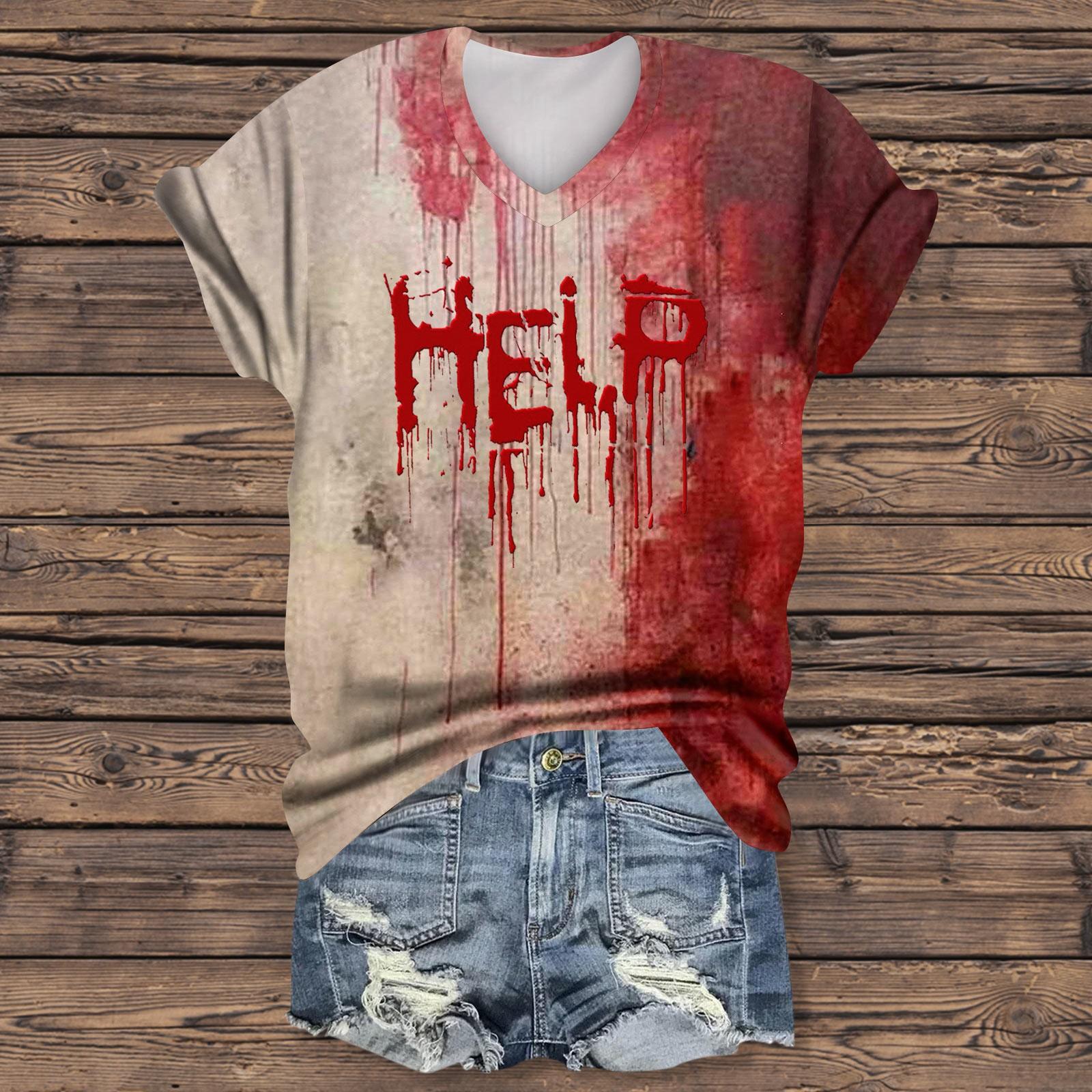 Женская модная повседневная футболка с коротким рукавом и принтом на Хэллоуин, элегантные топы на Хэллоуин S киноварь
Женская модная повседневная футболка с коротким рукавом и принтом на Хэллоуин, элегантные топы на Хэллоуин S киноварь