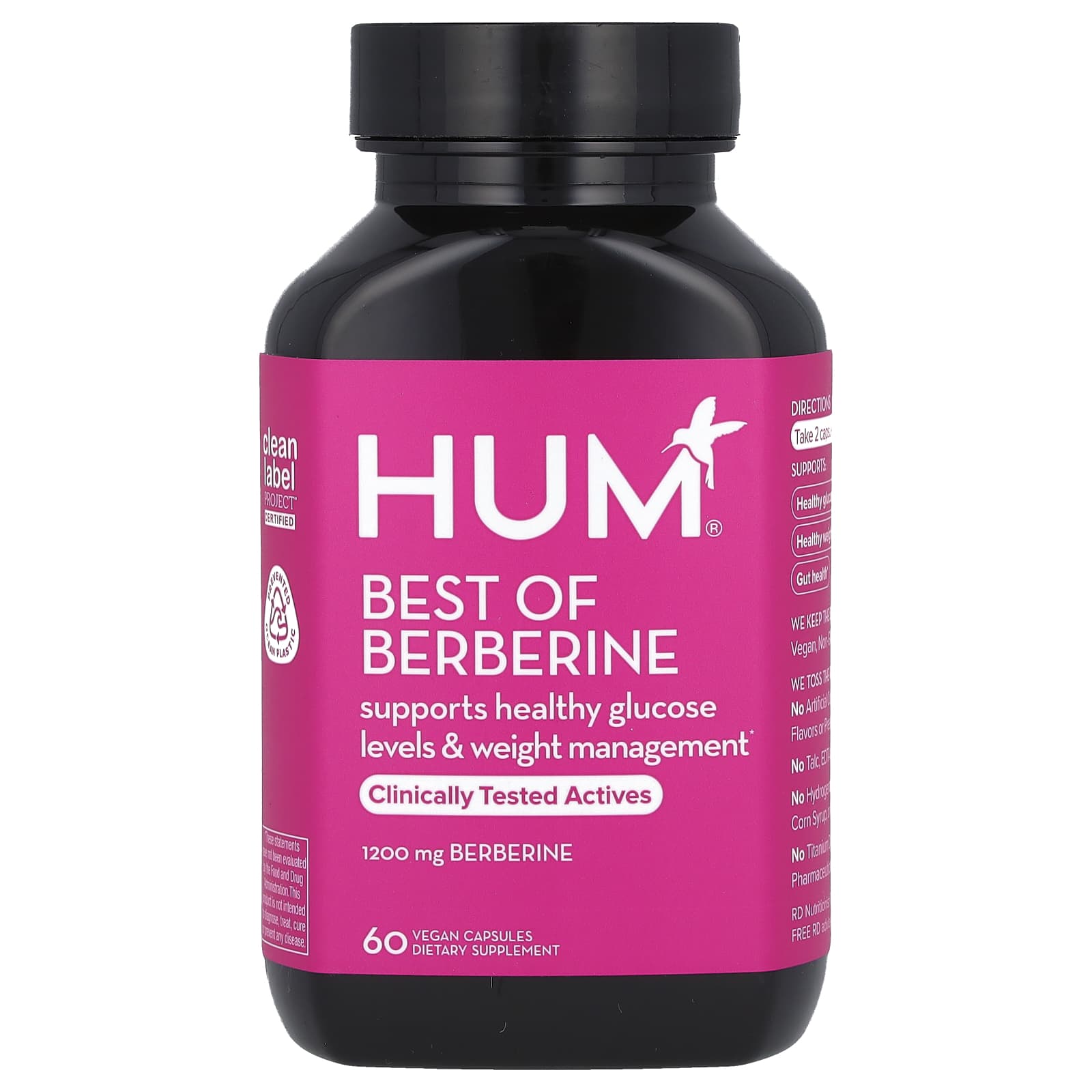HUM Nutrition, Best of Berberine, 1,200 mg, 60 Veggie Capsules (600 mg per capsule)
HUM Nutrition, Best of Berberine, 1,200 mg, 60 Veggie Capsules (600 mg per capsule)