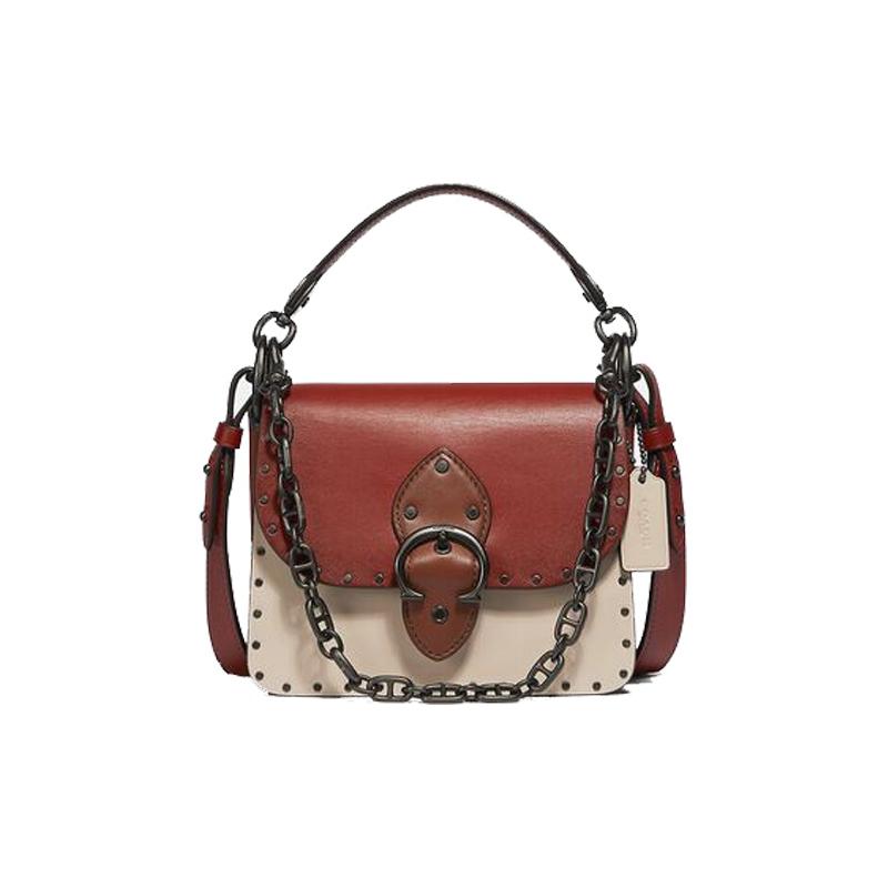 COACH Beat Retro Rivet Decorated Chain Leather Square Bag Shoulder Crossbody Bag Small Women s Red and White Color Matching білий
COACH Beat Retro Rivet Decorated Chain Leather Square Bag Shoulder Crossbody Bag Small Women s Red and White Color Matching білий