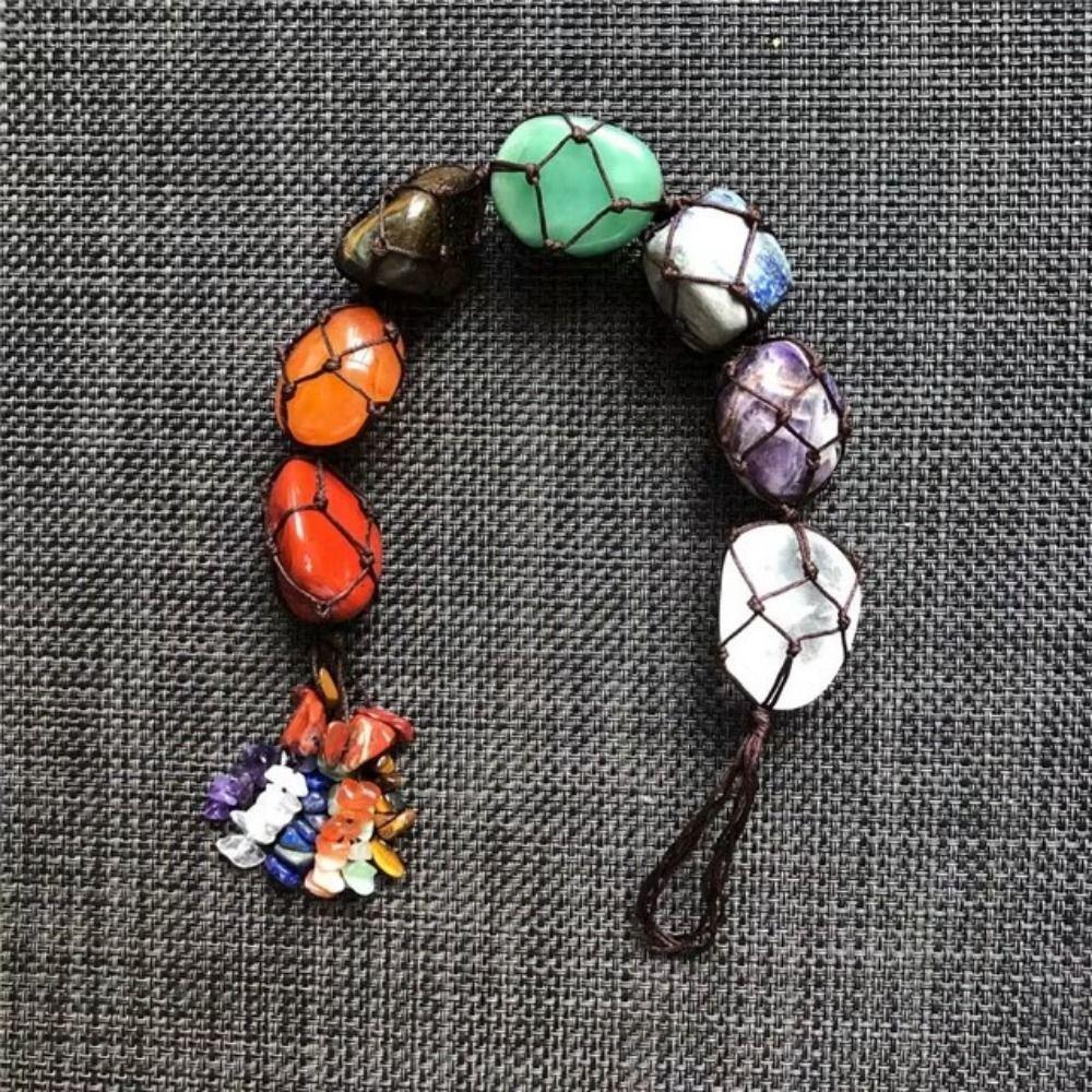Creative Hanging Crystal Ornaments Portable Stone Mesh Bag Pendant Car Decoration Style 6
Creative Hanging Crystal Ornaments Portable Stone Mesh Bag Pendant Car Decoration Style 6