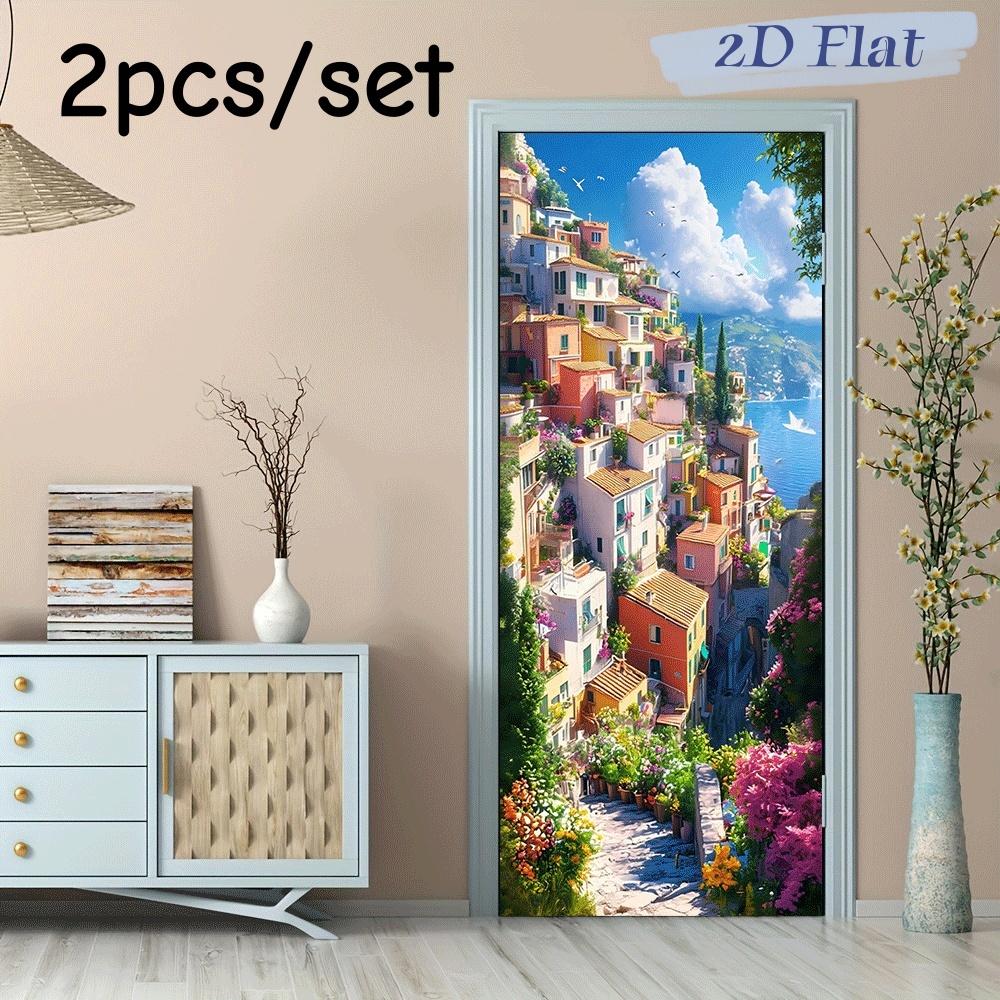 2pcs Mediterranean style colorful town wall stickers, Italian Positano fishing village scenery stickers, living room bedroom ent (as the picture,38.5x200cmx2)
2pcs Mediterranean style colorful town wall stickers, Italian Positano fishing village scenery stickers, living room bedroom ent (as the picture,38.5x200cmx2)