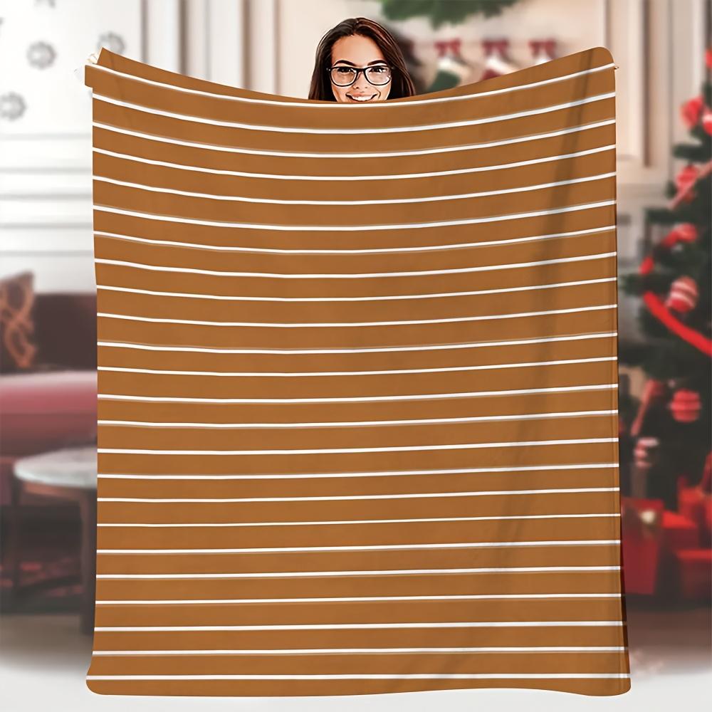 1pc Extra Large 60x80 Inch Soft Warm Throw Blanket - Heavy-Duty Over Ply Construction, Brown Background with Vertical stripe 70x100cm28x39in
1pc Extra Large 60x80 Inch Soft Warm Throw Blanket - Heavy-Duty Over Ply Construction, Brown Background with Vertical stripe 70x100cm28x39in