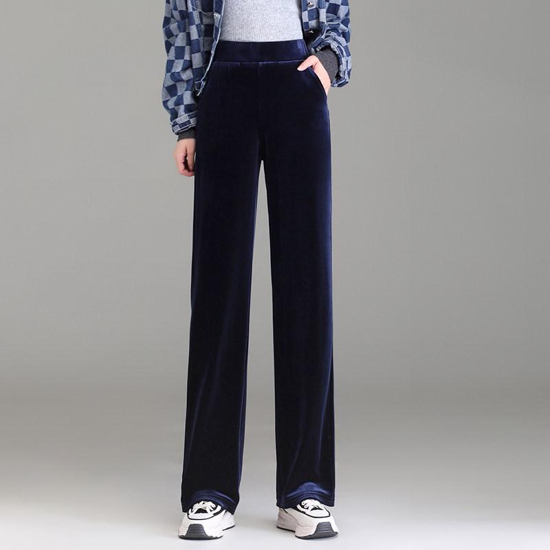 Black Velvet Wide-Leg Pants for Women, Slim Fit, High Waist, Good Drape, Fleece Lined, New 2026 Spring/Autumn Casual Style. L for 106-116 lbs
Black Velvet Wide-Leg Pants for Women, Slim Fit, High Waist, Good Drape, Fleece Lined, New 2026 Spring/Autumn Casual Style. L for 106-116 lbs