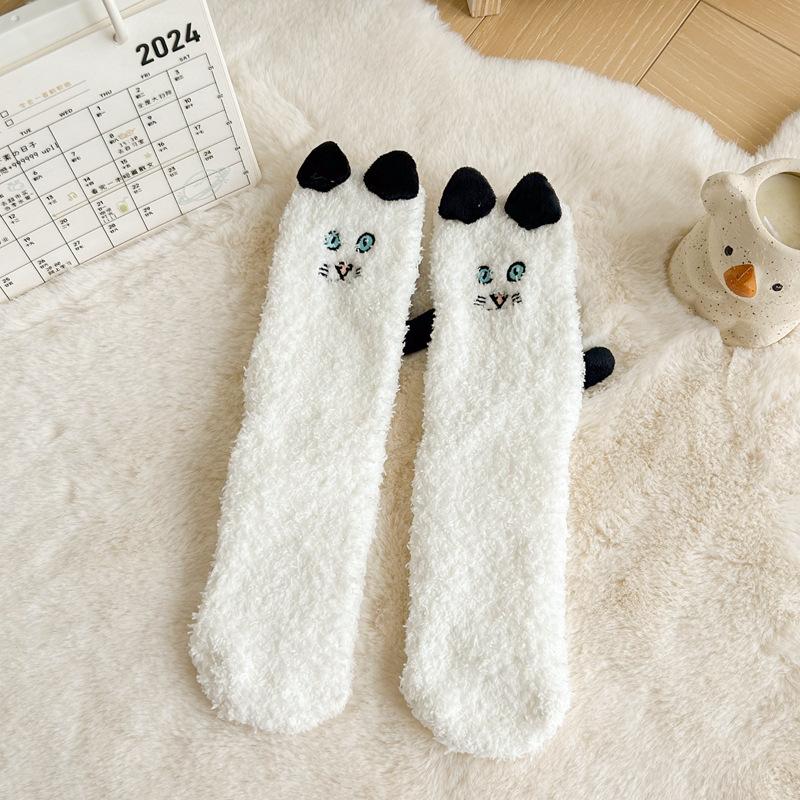 Coral Fleece Socks Women S Winter Thickened Three-Dimensional Ears Tail Cute Half Fleece Floor Sleep Socks One size fits all белый
Coral Fleece Socks Women S Winter Thickened Three-Dimensional Ears Tail Cute Half Fleece Floor Sleep Socks One size fits all белый