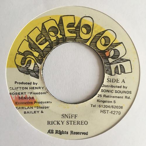 7inch Record RICKY STEREO - Sniff NONE Stereo One 1987 Jamaica Reggae, Ska & Dub Used
7inch Record RICKY STEREO - Sniff NONE Stereo One 1987 Jamaica Reggae, Ska & Dub Used