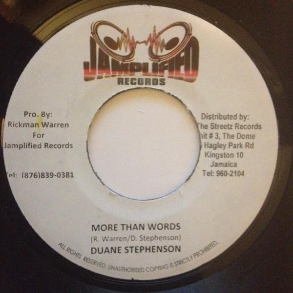 7inch Record DUANE STEPHENSON - More Than Words NONE Jamplified Reco 2008 Jamaica Reggae, Ska & Dub Used
7inch Record DUANE STEPHENSON - More Than Words NONE Jamplified Reco 2008 Jamaica Reggae, Ska & Dub Used