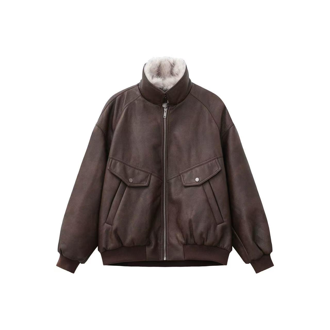 Unisex Trendy Black/Brown Groundhog Fur PU Leather Jacket M коричневий
Unisex Trendy Black/Brown Groundhog Fur PU Leather Jacket M коричневий