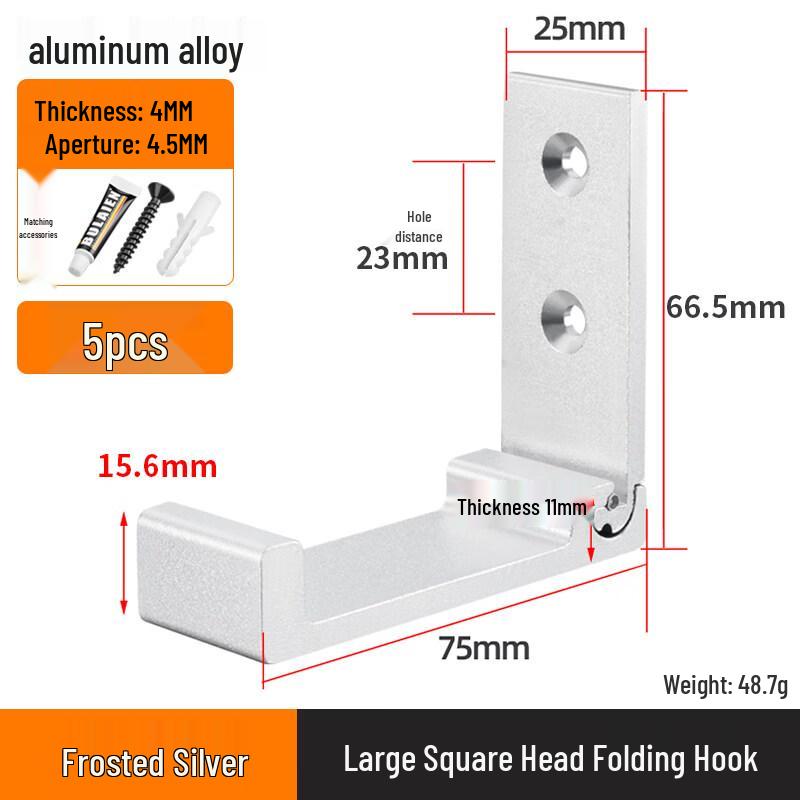 Rongyu No-Drill Foldable Space Aluminum Coat Hook
Rongyu No-Drill Foldable Space Aluminum Coat Hook