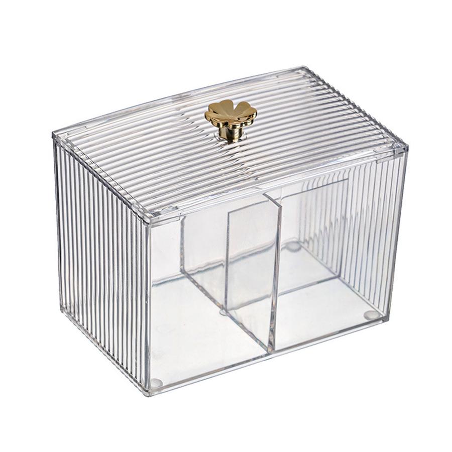 3-Section Clear Apothecary Jar with Lid - Qtips Cotton Ball Swabs Holder for Bathroom Vanity Organization, 3 Grids Dispenser
3-Section Clear Apothecary Jar with Lid - Qtips Cotton Ball Swabs Holder for Bathroom Vanity Organization, 3 Grids Dispenser