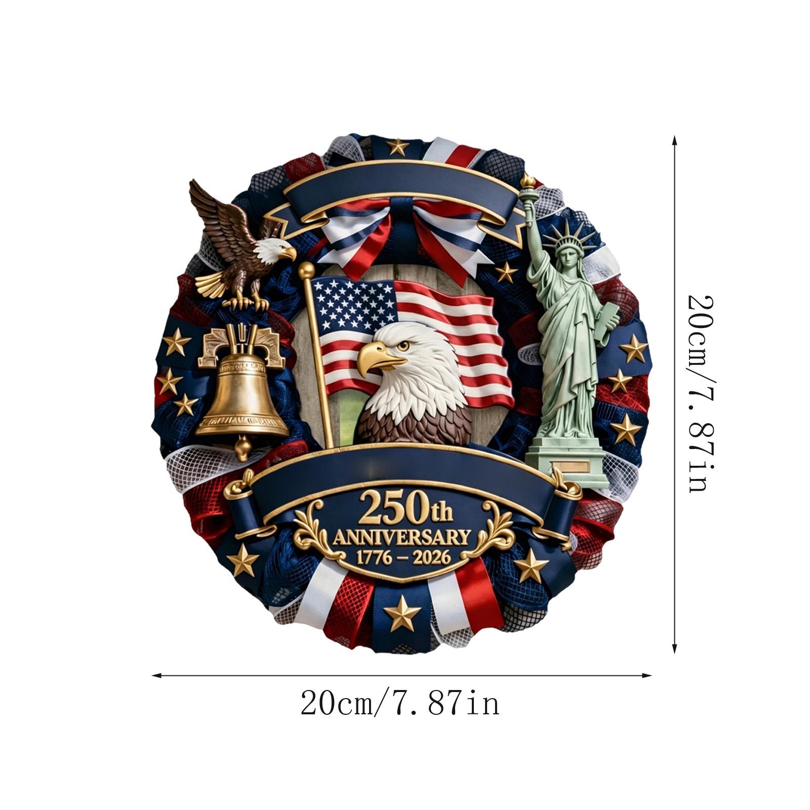 Patriotic American Themed Door Hanger, US Flag Door Sign, Front Door Decoration With Bell & Statue , Patriotic Home Decor For Independen One Size
Patriotic American Themed Door Hanger, US Flag Door Sign, Front Door Decoration With Bell & Statue , Patriotic Home Decor For Independen One Size