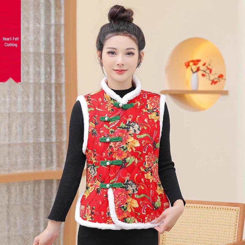 Women s Plus Velvet Warm V-neck Down Cotton Vest - Autumn & Winter Sleeveless Slim Innerwear Top 5XL (145-155 jin)
Women s Plus Velvet Warm V-neck Down Cotton Vest - Autumn & Winter Sleeveless Slim Innerwear Top 5XL (145-155 jin)