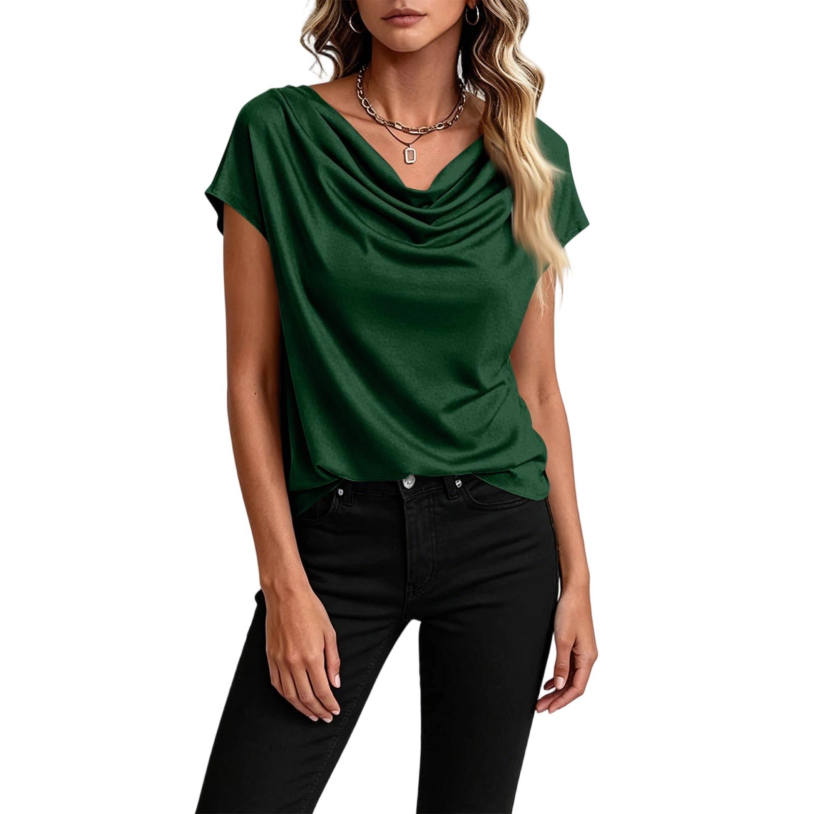 Women’s Casual Short Sleeve Neck Top Soft Lightweight Fabric Relaxed Fit Pullover Basic Solid Design for Daily Wear L зелений
Women’s Casual Short Sleeve Neck Top Soft Lightweight Fabric Relaxed Fit Pullover Basic Solid Design for Daily Wear L зелений