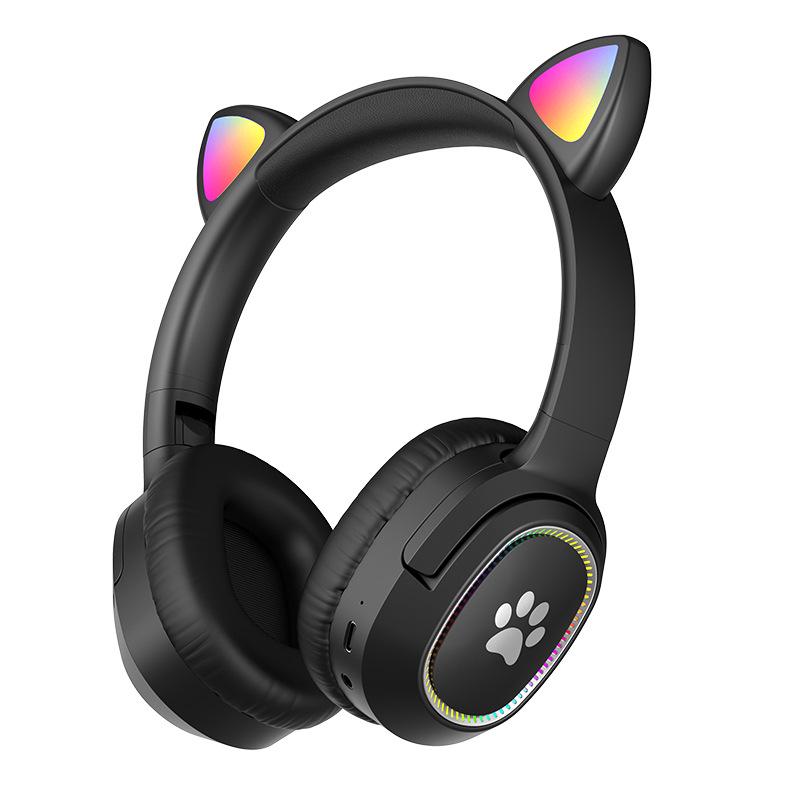 Cartoon Cat Ear Wireless Foldable Over-ear Headphones with Bluetooth чорний
Cartoon Cat Ear Wireless Foldable Over-ear Headphones with Bluetooth чорний