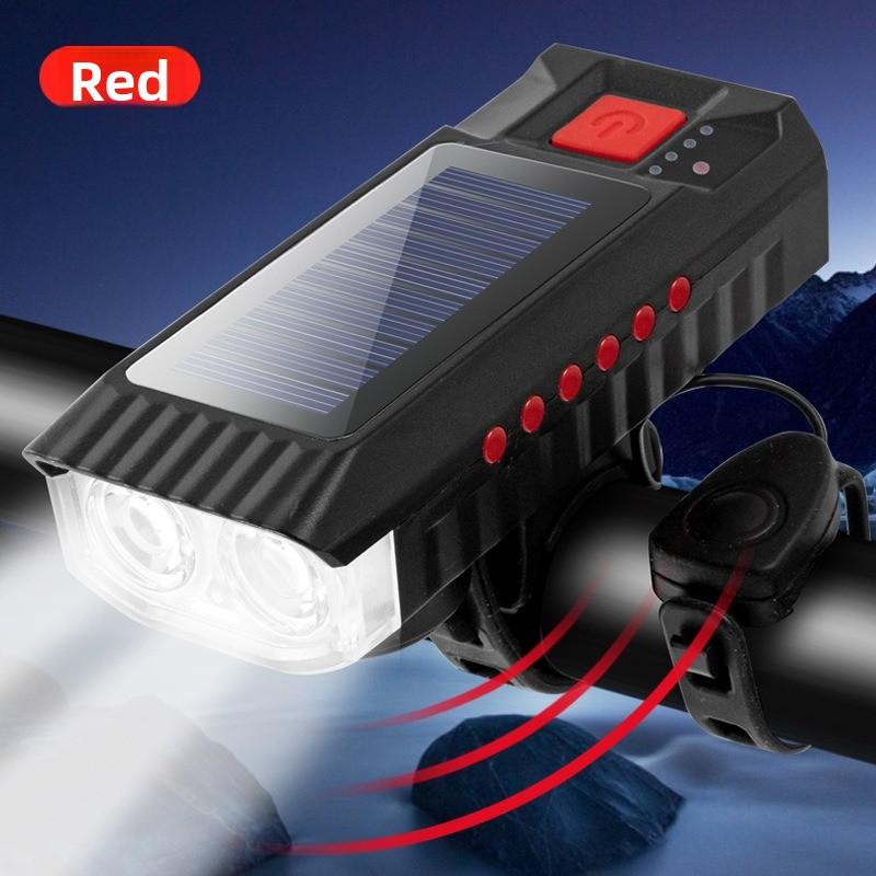 Bicycle headlight, night lighting lamp, mountain road bicycle, multi-functional solar horn lamp, cycling equipment червоний
Bicycle headlight, night lighting lamp, mountain road bicycle, multi-functional solar horn lamp, cycling equipment червоний