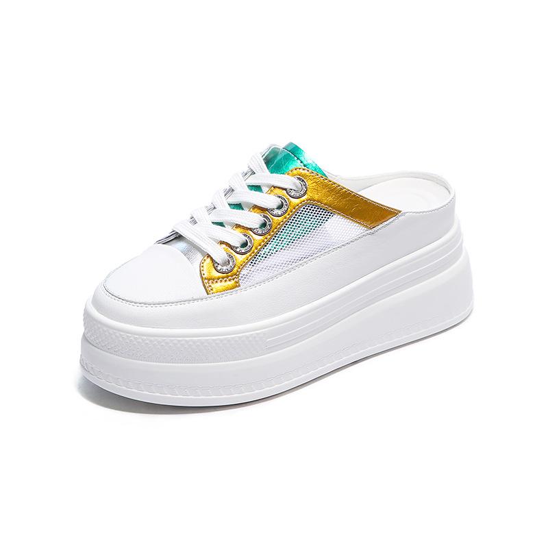 Baotou half slippers women s outer wear 2025 summer new leather mesh sponge cake women s shoes thick sole heightening women s cool slippers 39
Baotou half slippers women s outer wear 2025 summer new leather mesh sponge cake women s shoes thick sole heightening women s cool slippers 39