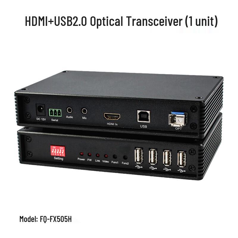 HDMI USB 2.0 Fiber Optic Transceiver
HDMI USB 2.0 Fiber Optic Transceiver