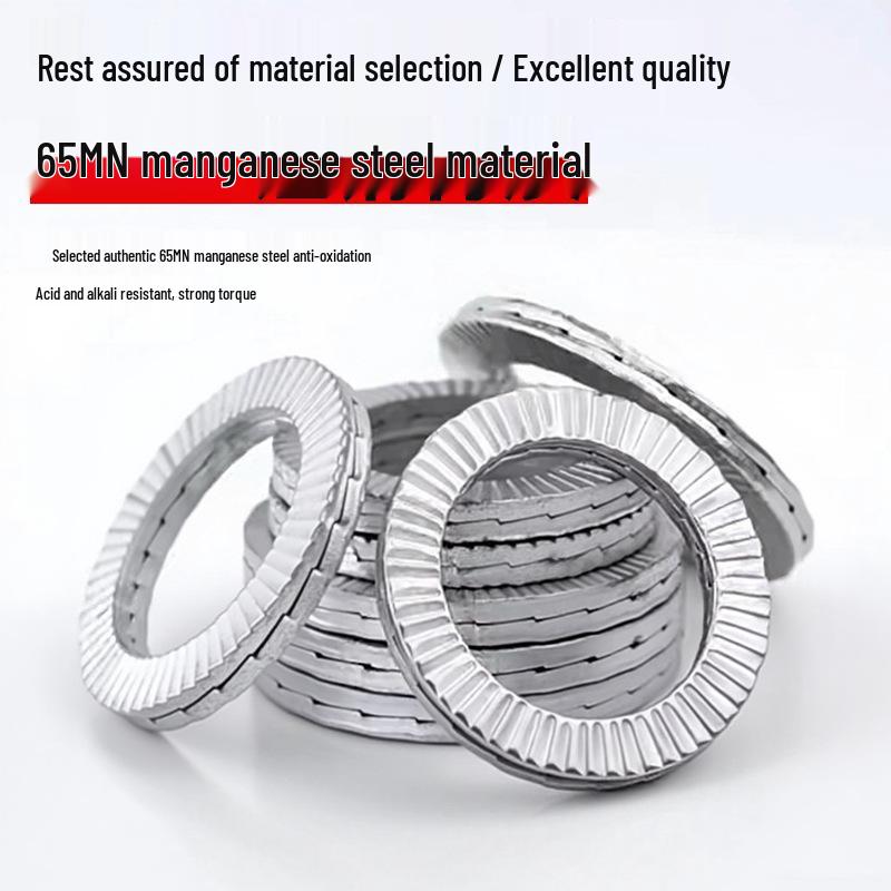 DIN25201 Double Stack Self-Locking Dacromet-Plated Dual Tooth Washer for Anti-Slip & Anti-Loosening Black Non-Slip Pad M3
DIN25201 Double Stack Self-Locking Dacromet-Plated Dual Tooth Washer for Anti-Slip & Anti-Loosening Black Non-Slip Pad M3