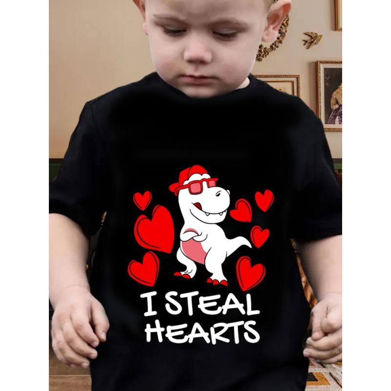 European sizes Boys I STEAL HEARTS Dinosaur Heart T-Shirt - Short Sleeve Round Neck Casual Spring Summer Top with Heart Print & Patch for & Kids 98cm чёрный
European sizes Boys I STEAL HEARTS Dinosaur Heart T-Shirt - Short Sleeve Round Neck Casual Spring Summer Top with Heart Print & Patch for & Kids 98cm чёрный