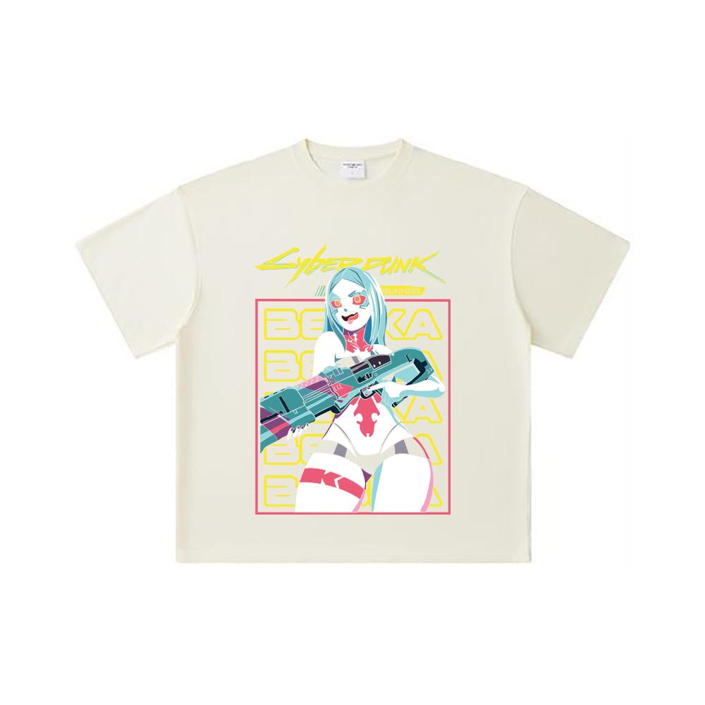 260 GSM Double Yarn 32 Count 100% Cotton Cyberpunk Edgerunners V3 Rebecca Print Unisex Heavy Cotton T Shirt S
260 GSM Double Yarn 32 Count 100% Cotton Cyberpunk Edgerunners V3 Rebecca Print Unisex Heavy Cotton T Shirt S