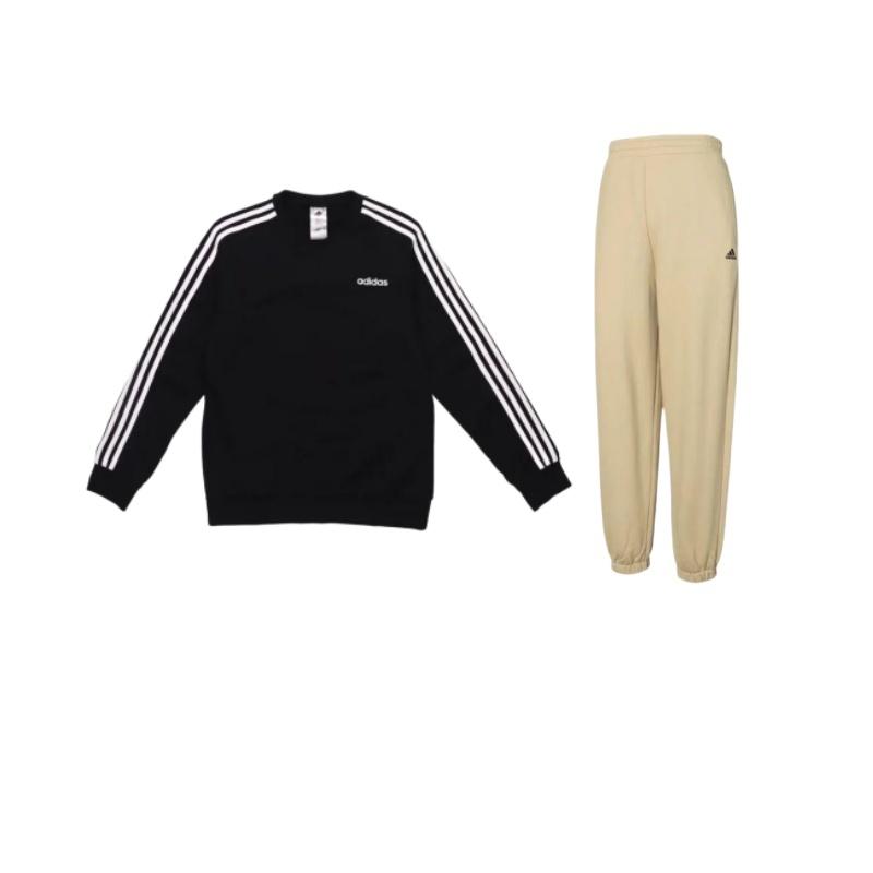 Adidas Letter Stripe Pullover Crew Neck Training Sweatshirt Mid Waist Cuffed Pants Casual Sports Set Unisex Set IV7609+-DQ3083
Adidas Letter Stripe Pullover Crew Neck Training Sweatshirt Mid Waist Cuffed Pants Casual Sports Set Unisex Set IV7609+-DQ3083