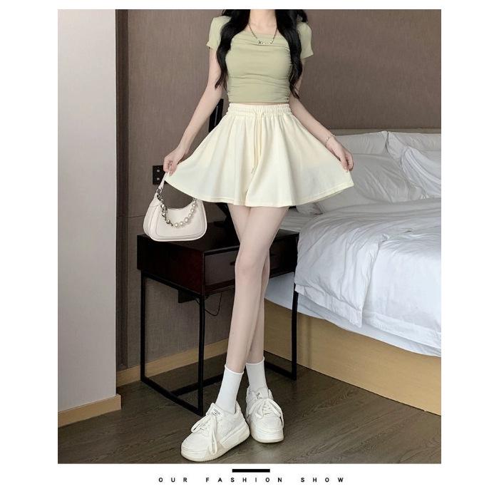 Женские серые шорты А-силуэта с высокой посадкой - Лето 2025: Свободная, стройнящая повседневная одежда L (suggested 106-115 jin) покинуть белый
Женские серые шорты А-силуэта с высокой посадкой - Лето 2025: Свободная, стройнящая повседневная одежда L (suggested 106-115 jin) покинуть белый