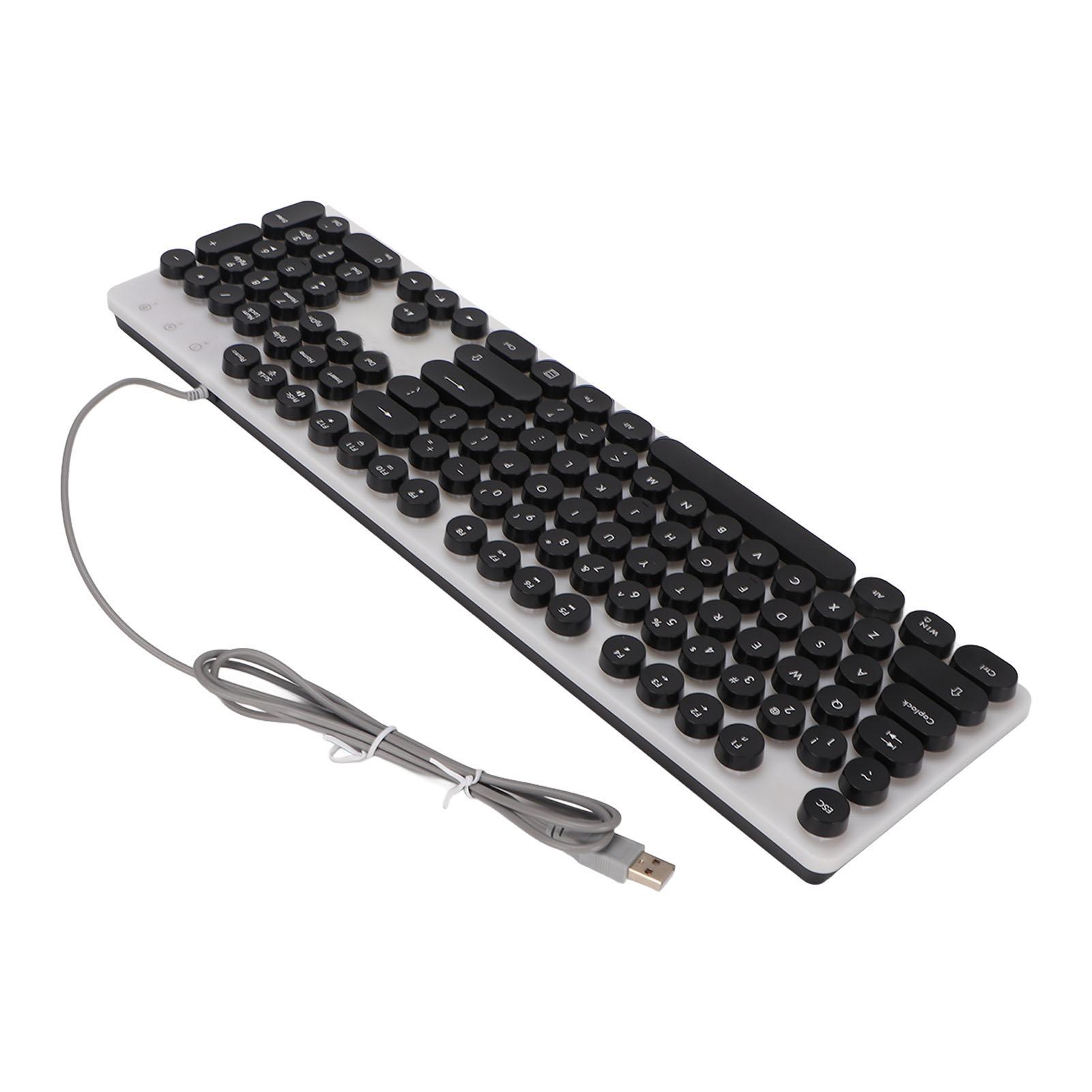 Механическая игровая клавиатура с RGB-подсветкой, USB, 104 клавиши, проводная, в стиле ретро-панк, компьютерная клавиатура для ноутбука чёрный
Механическая игровая клавиатура с RGB-подсветкой, USB, 104 клавиши, проводная, в стиле ретро-панк, компьютерная клавиатура для ноутбука чёрный