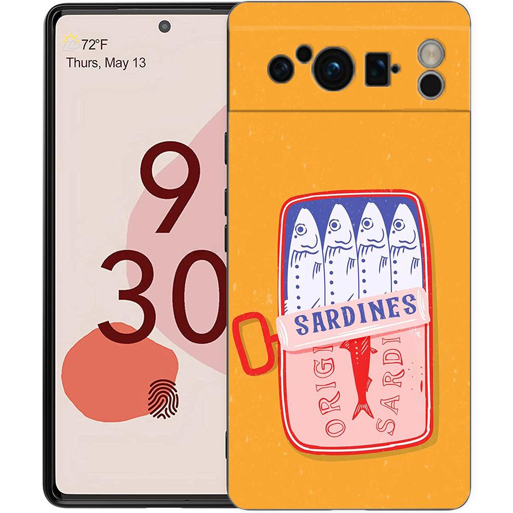 Luxury Phone Case For Google Pixel 10 9 8 9A 8A 7 7A 6 Pro XL 6A 5G Black Soft Back TPU Cover Sardines aquatic product Pixel 8 Pro
Luxury Phone Case For Google Pixel 10 9 8 9A 8A 7 7A 6 Pro XL 6A 5G Black Soft Back TPU Cover Sardines aquatic product Pixel 8 Pro