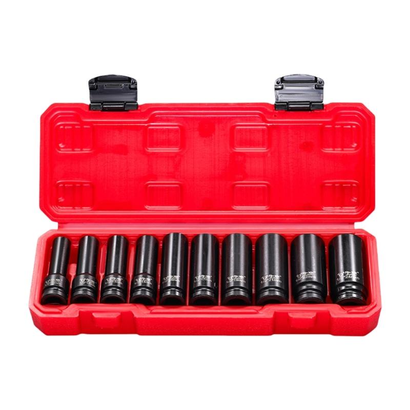 Heavy Duty Thick Wall Air Impact Sockets 10mm to 24mm Hexagonal 1/2Inch Drive Professional Tool Kit Reinforced Structure 1
Heavy Duty Thick Wall Air Impact Sockets 10mm to 24mm Hexagonal 1/2Inch Drive Professional Tool Kit Reinforced Structure 1