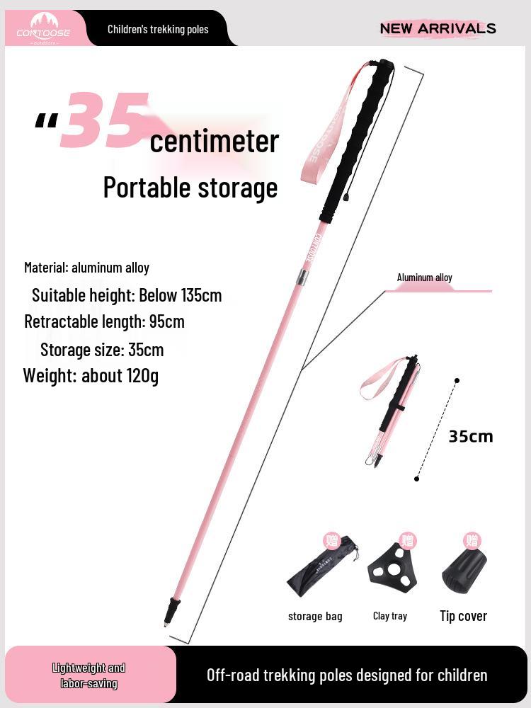 Kuangtu Children s Ultra-Light Folding Trekking Poles for Hiking and Climbing 95cm (for heights below 140cm) рожевий
Kuangtu Children s Ultra-Light Folding Trekking Poles for Hiking and Climbing 95cm (for heights below 140cm) рожевий