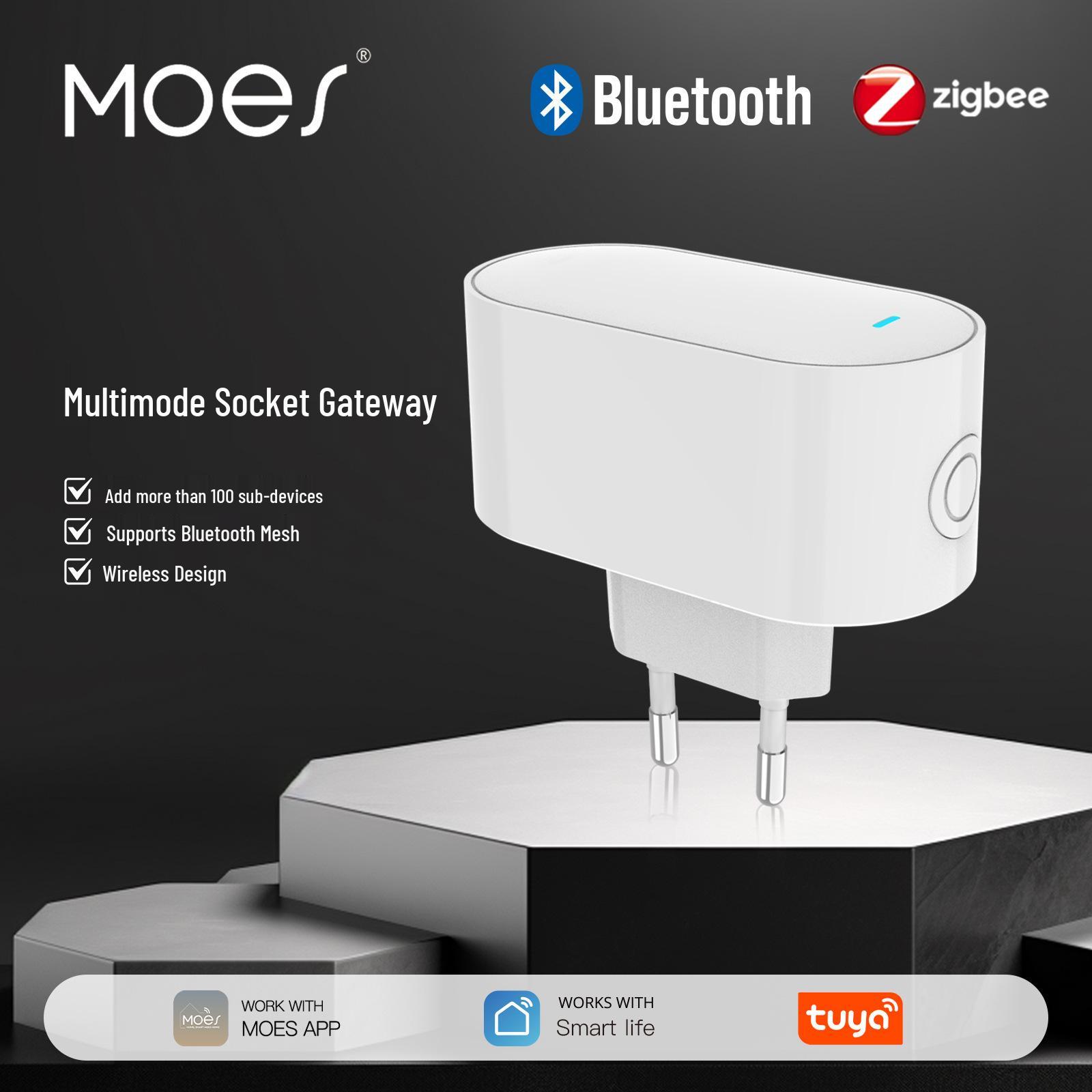 MOES Smart Home Wireless EU Socket Multi-Mode Gateway with App Control
MOES Smart Home Wireless EU Socket Multi-Mode Gateway with App Control
