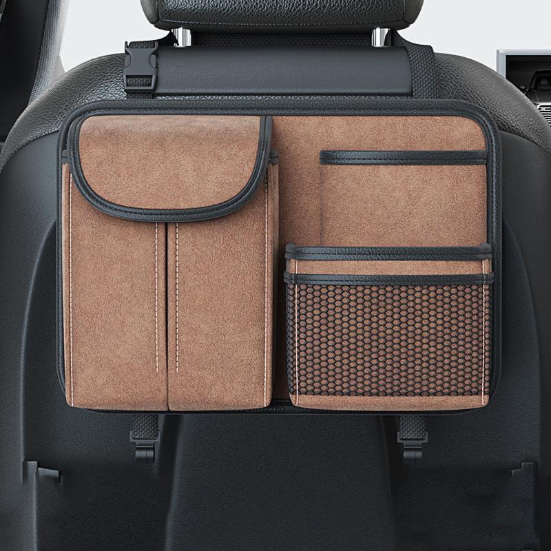 Sheepskin Leather Car Seat Back Organizer Tissue Holder Multi-function Storage Bag Brown
Sheepskin Leather Car Seat Back Organizer Tissue Holder Multi-function Storage Bag Brown