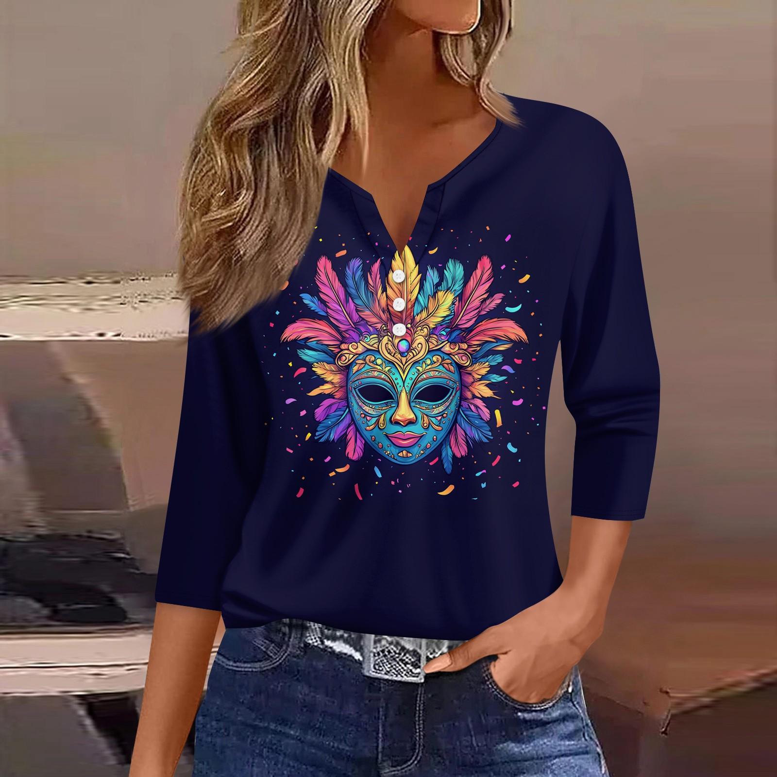 Жен. Футболка Футболка С принтом Пуговицы Рукав 3/4 Повседневные Выходные Мода Классический V-образный вырез Обычный Топ XL синий
Жен. Футболка Футболка С принтом Пуговицы Рукав 3/4 Повседневные Выходные Мода Классический V-образный вырез Обычный Топ XL синий