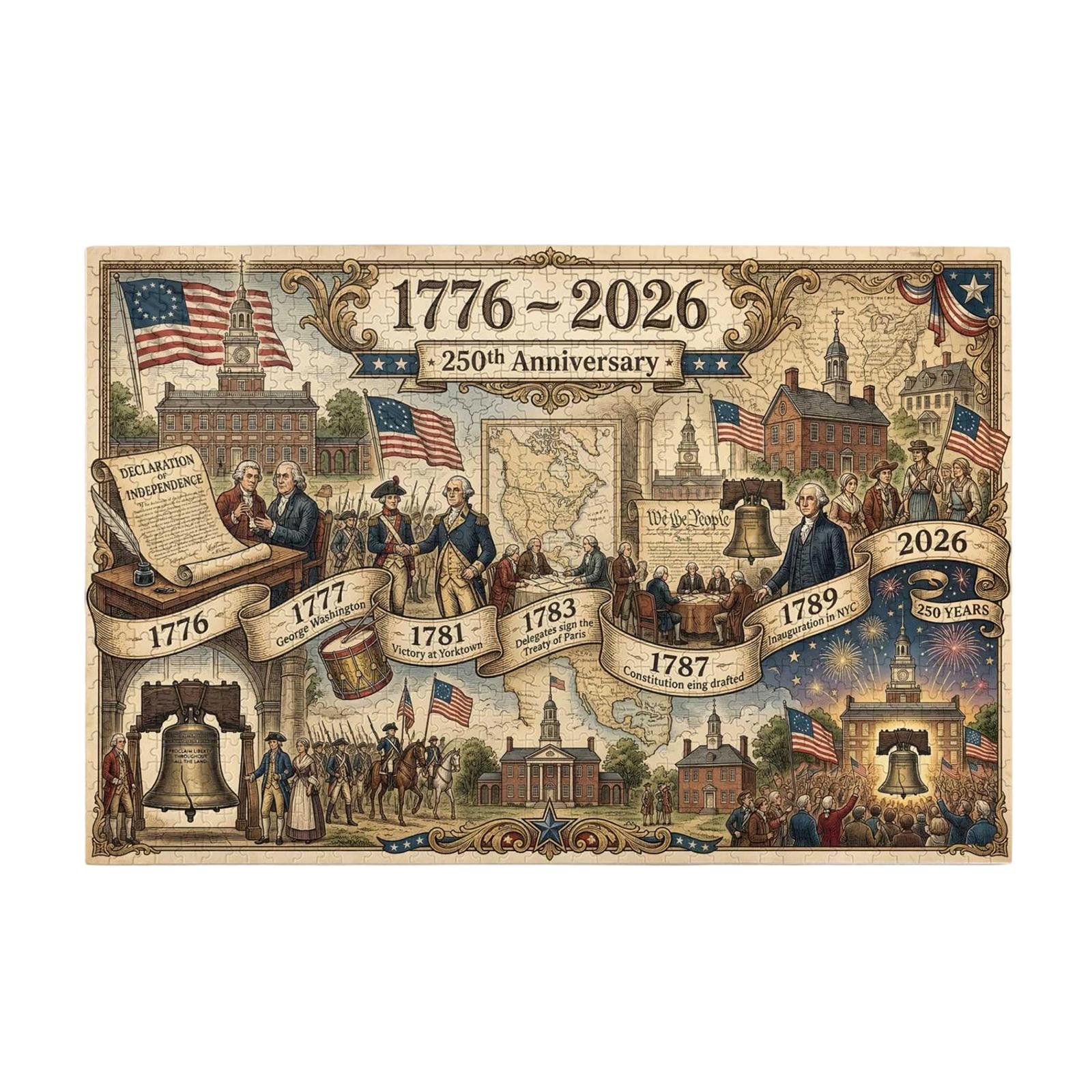250th Anniversary Historical Timeline Puzzle 1776 to 2026 Educational Jigsaw Puzzle for Children and Adults with Detailed Artwork and Durable Pieces One Size чорний
250th Anniversary Historical Timeline Puzzle 1776 to 2026 Educational Jigsaw Puzzle for Children and Adults with Detailed Artwork and Durable Pieces One Size чорний