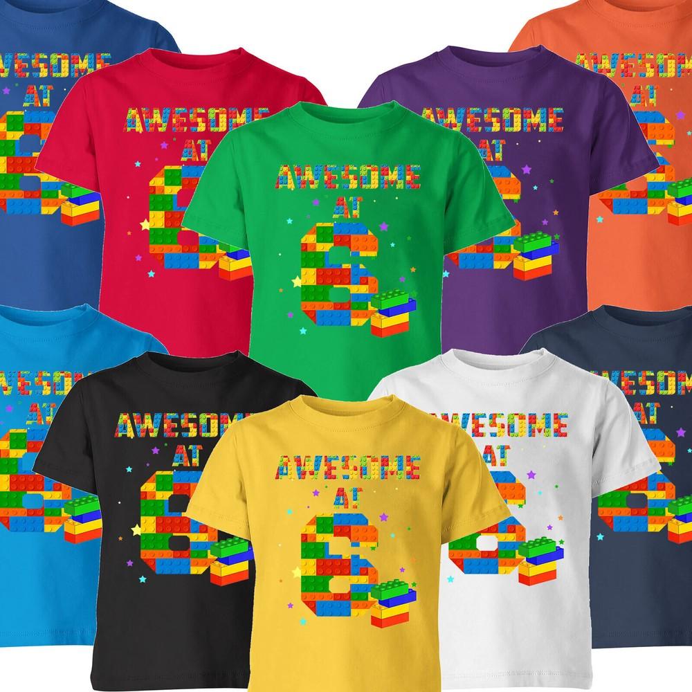 Awesome At Building Blocks Personalised Bricks Theme Birthday T-Shirt M
Awesome At Building Blocks Personalised Bricks Theme Birthday T-Shirt M