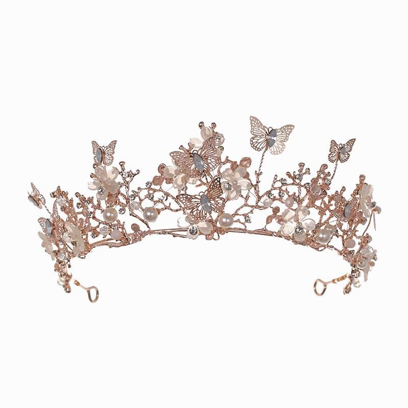 European and American Atmospheric Bride Crown Butterfly Flower Rhinestone Crown Headdress Gold Crown Headband Accessories 2026 14.5*6.5CM розового золота
European and American Atmospheric Bride Crown Butterfly Flower Rhinestone Crown Headdress Gold Crown Headband Accessories 2026 14.5*6.5CM розового золота