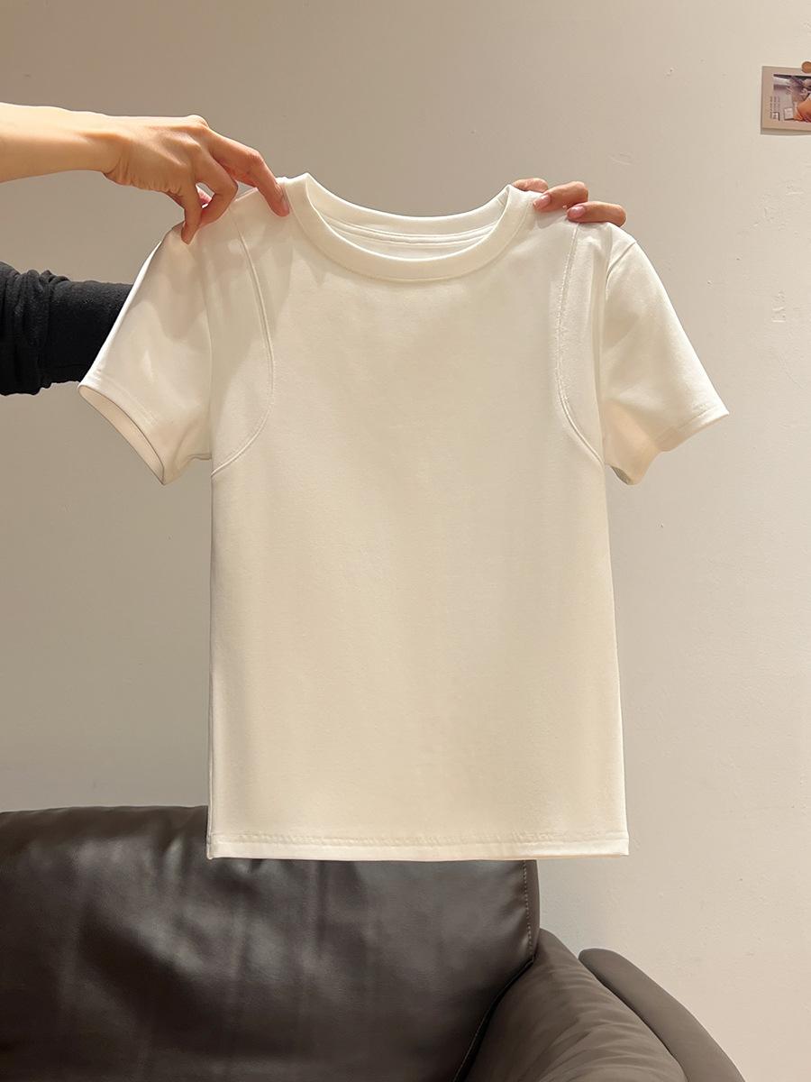 Pure desire round neck bright line short-sleeved T-shirt women s summer new slim-fit design small front shoulder top XL білий
Pure desire round neck bright line short-sleeved T-shirt women s summer new slim-fit design small front shoulder top XL білий